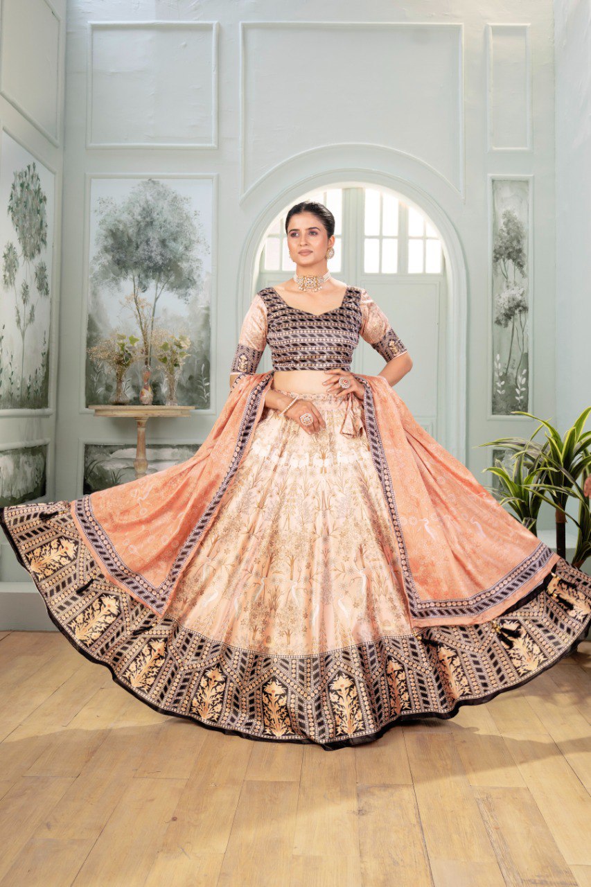 πΈβ¨ Blossom Boldly β Radiate Charm in Digital Printed Lehengas  π King of Elegance | Party & Wedding Special π